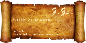 Falik Zsuzsanna névjegykártya
